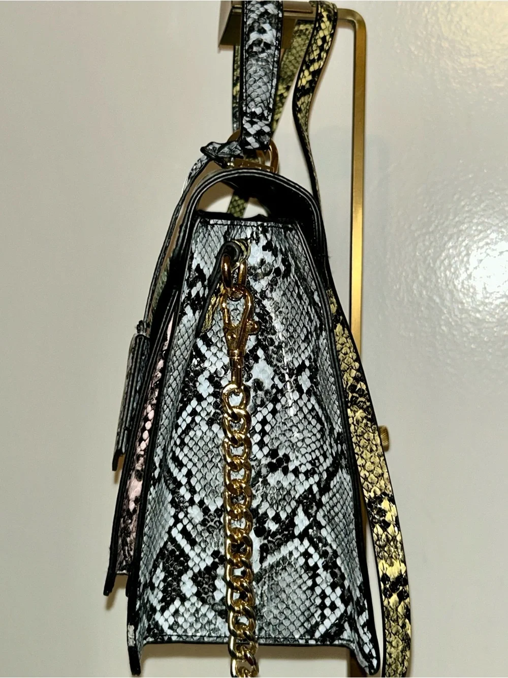 Aldo Clairlea multi-colored snake print handbag NWOT - Picture 3 of 9